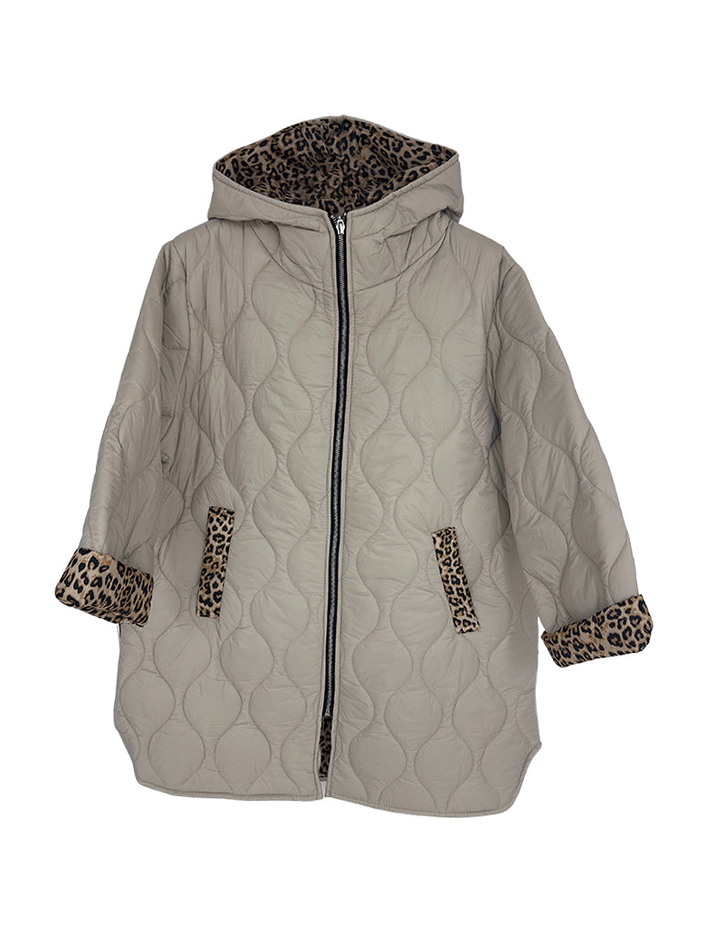 Women's wholesale Elsa animal print lined coat