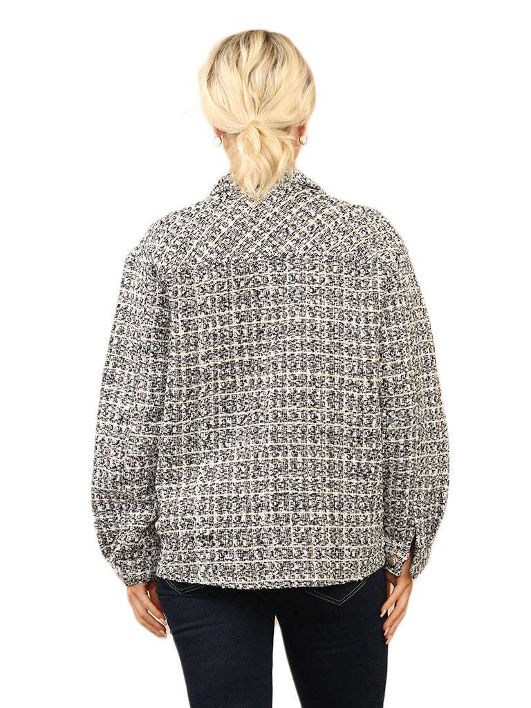 Women's wholesale textured boucle overshirt