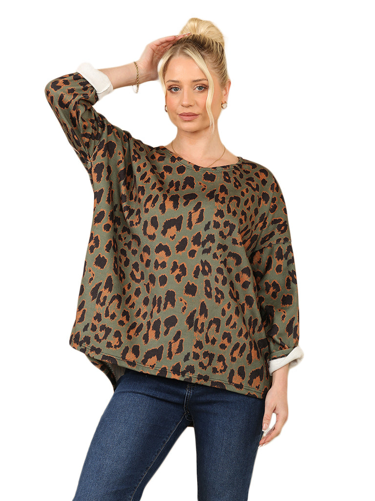 Women's wholesale Shelly animal print top