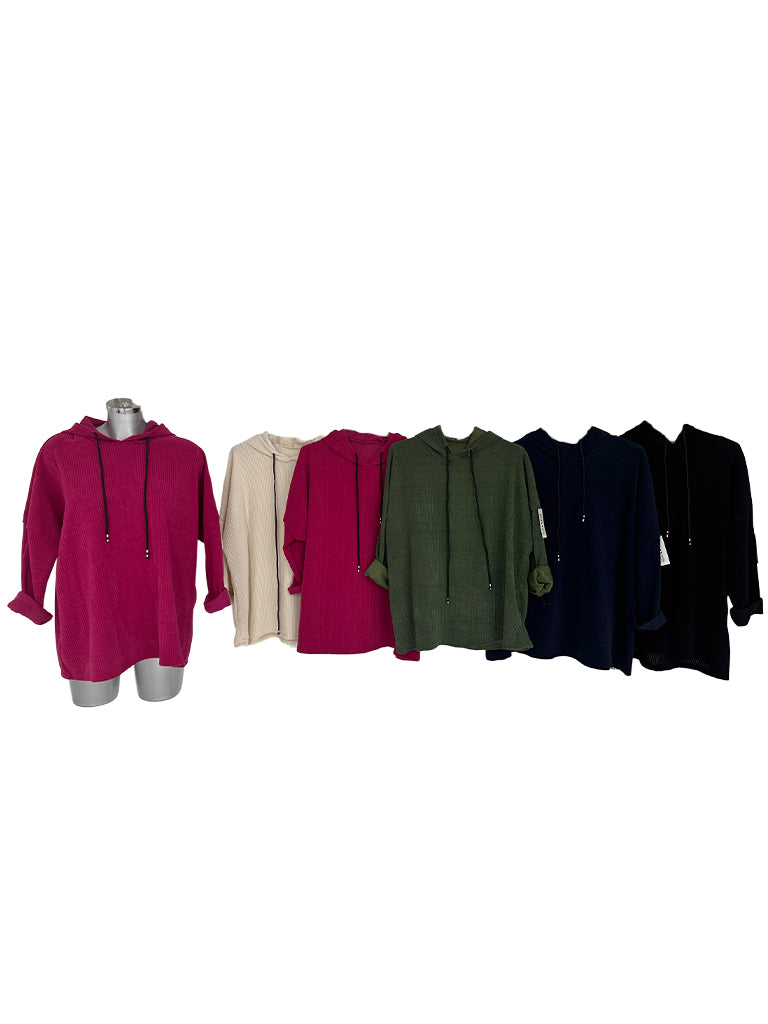 Women's wholesale corduroy hoodie for colder months