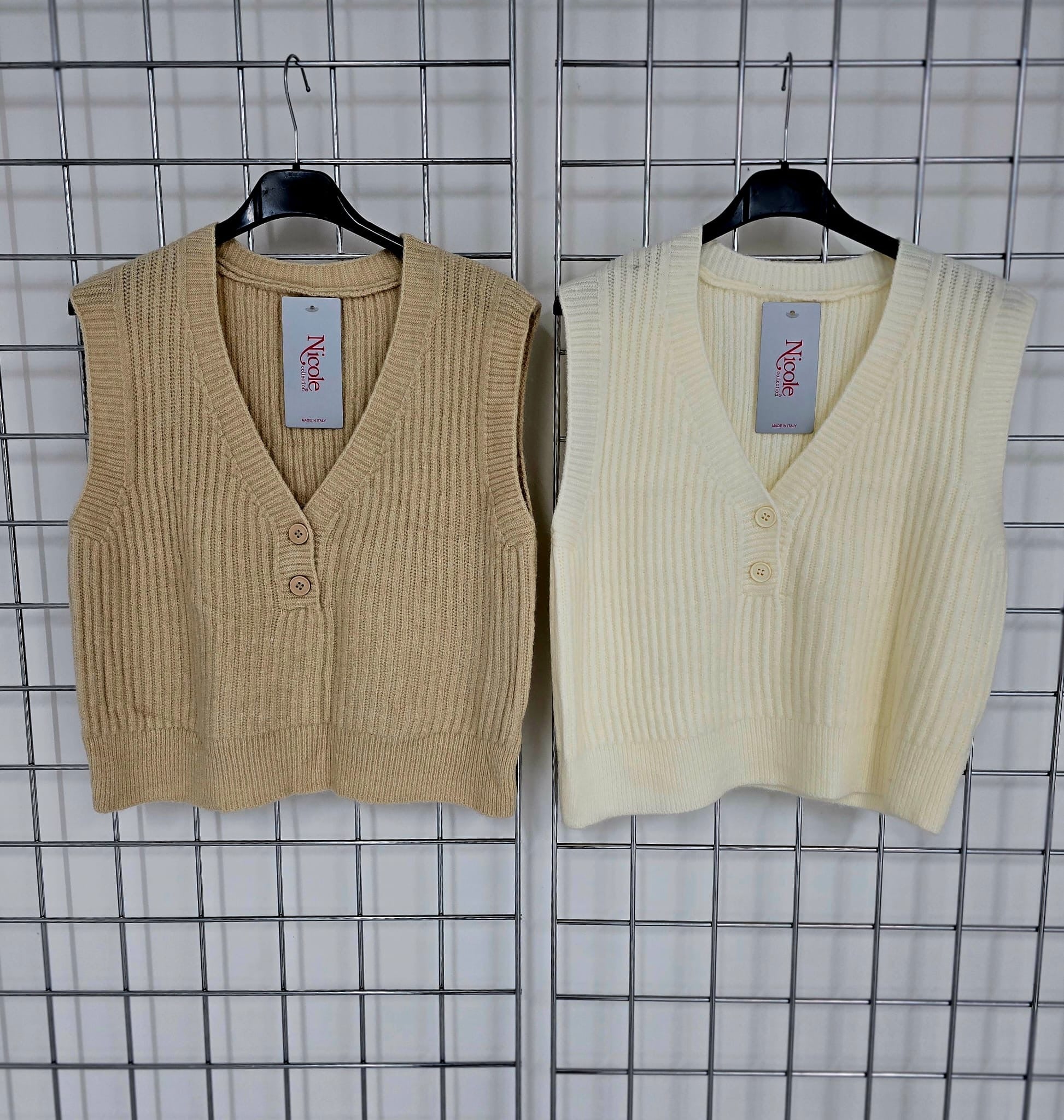 Reese sleeveless knit top with button detail