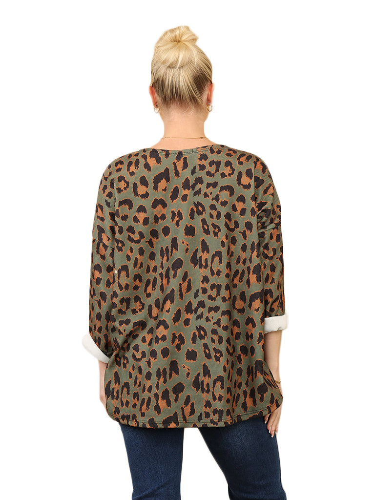 Women's wholesale Shelly animal print top