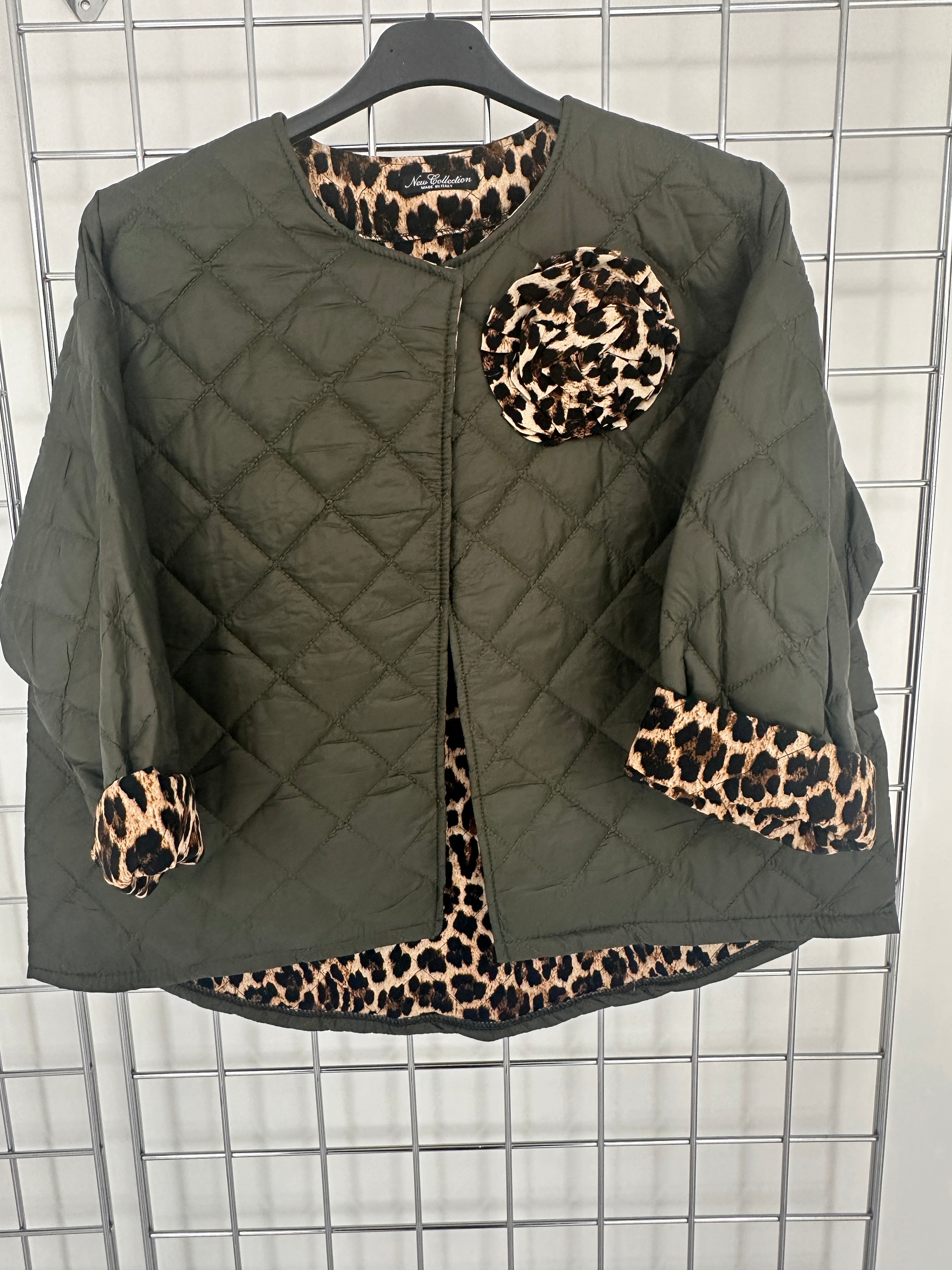 Quilted Animal Detail Jacket