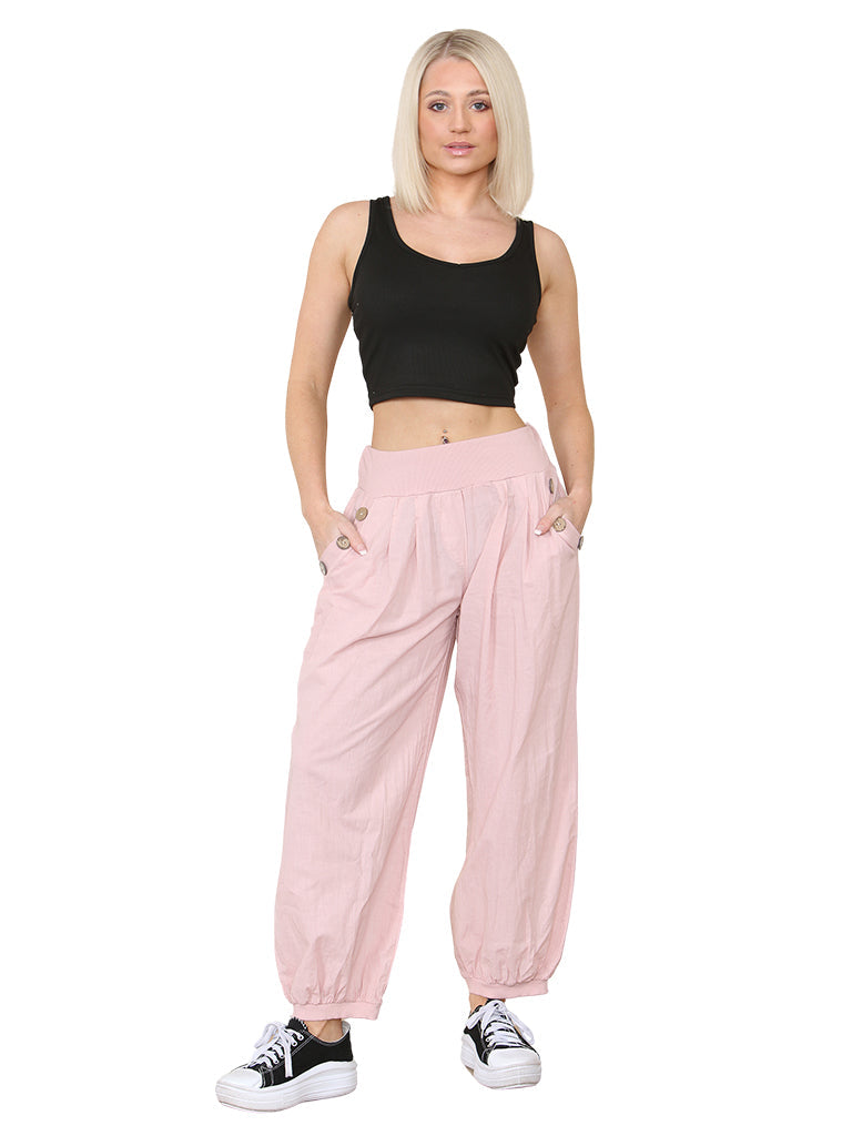 Linen Cuffed Jogger Trousers