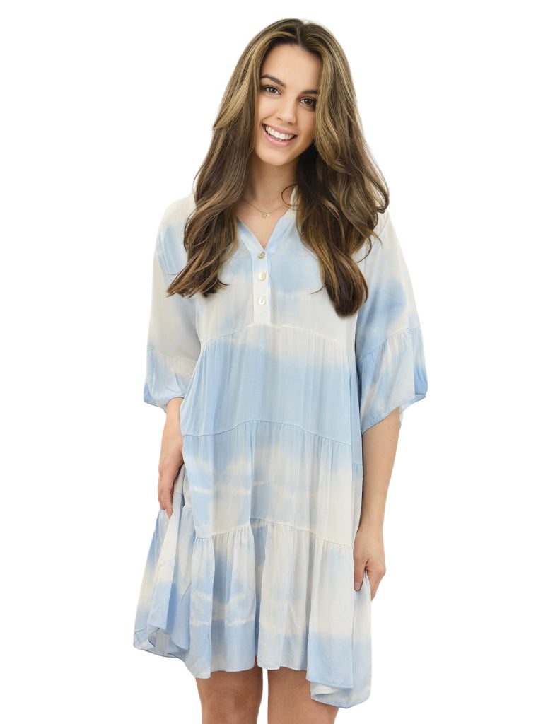 Tie Dye Tiered Dress