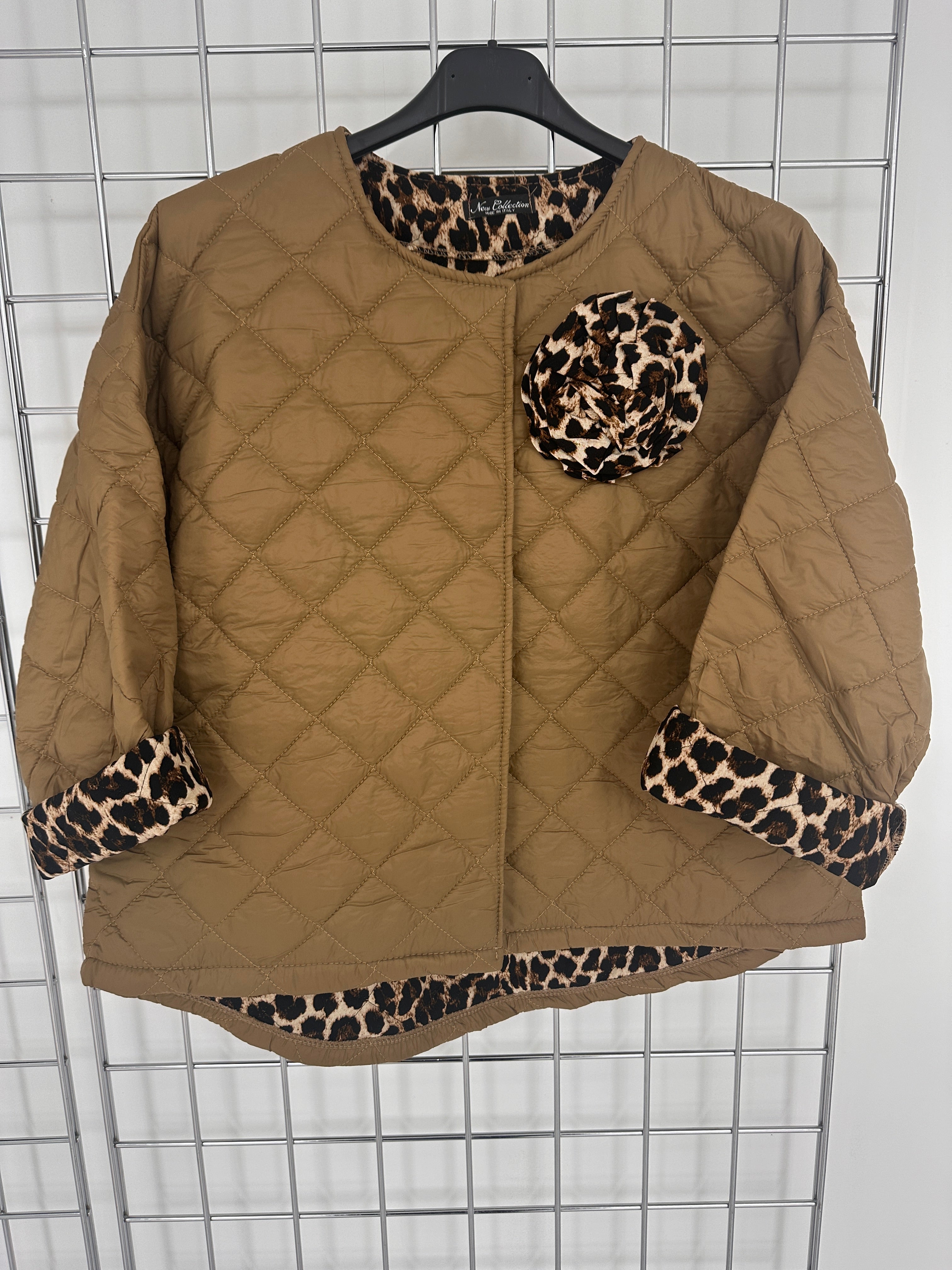 Quilted Animal Detail Jacket