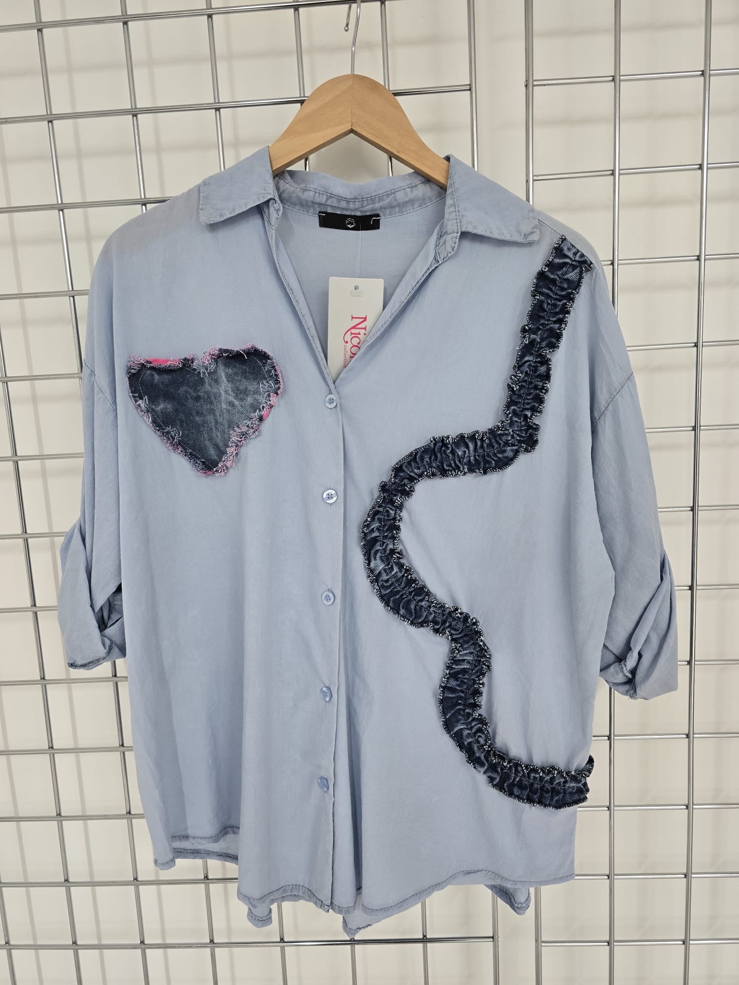 Millie Denim Appliqué Shirt