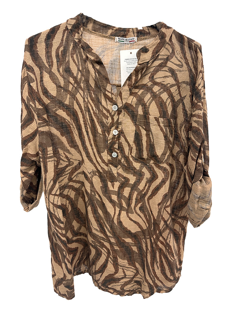 Animal Print Cotton Top