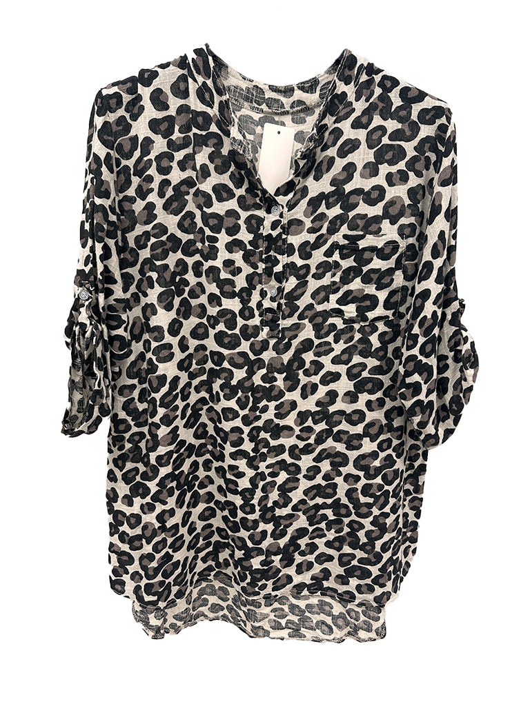 Animal Print Tunic Top