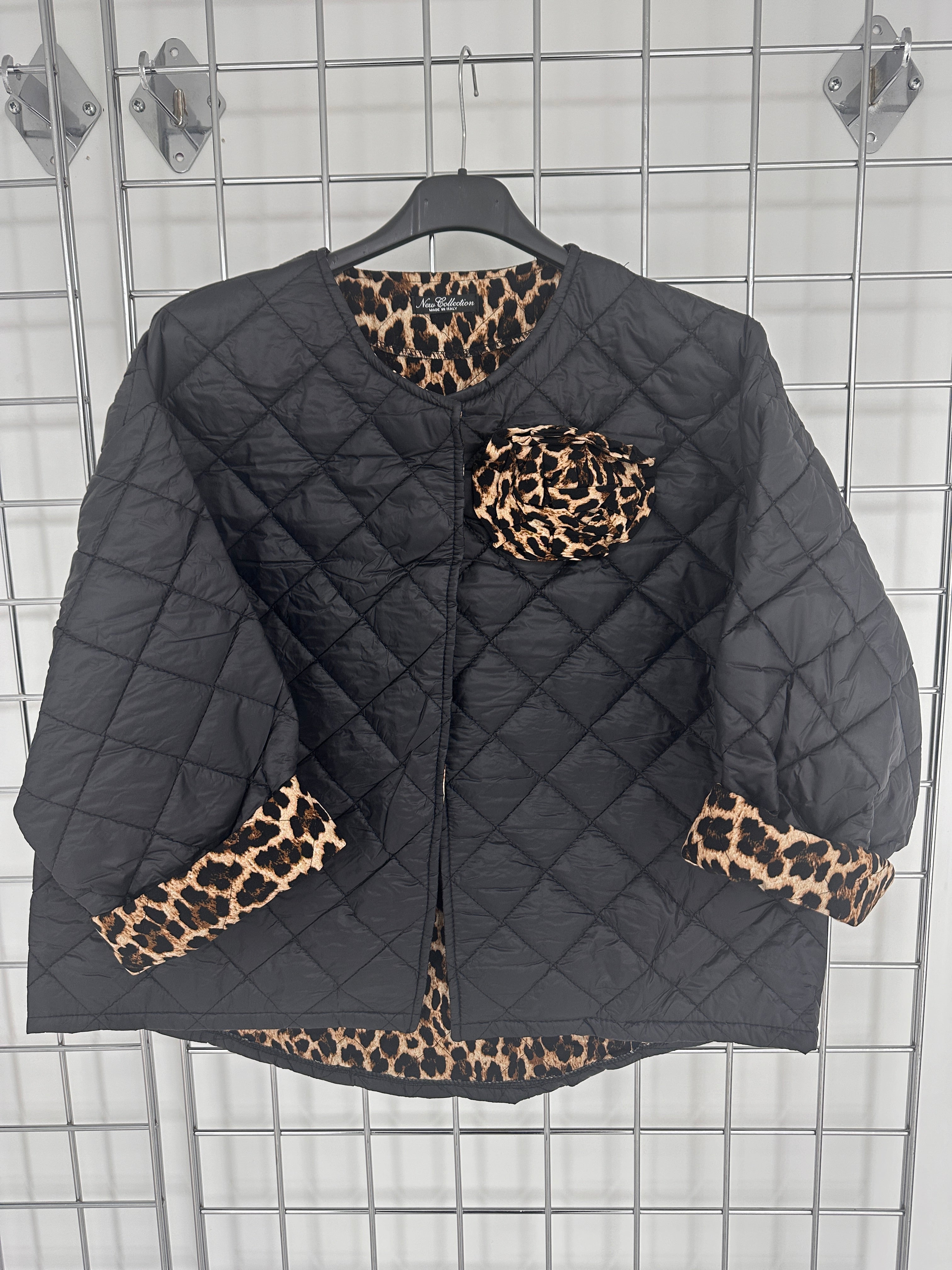 Quilted Animal Detail Jacket