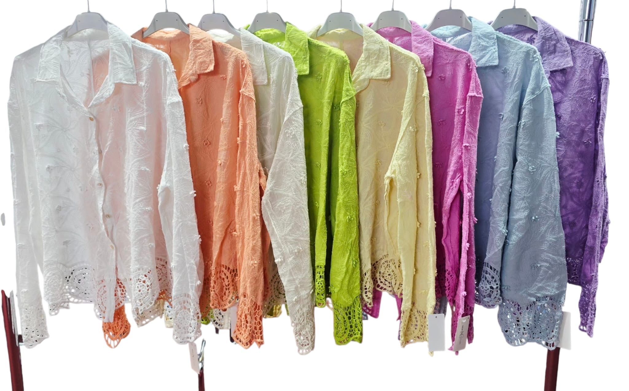 Lucia Crochet Hem Cotton Blouse