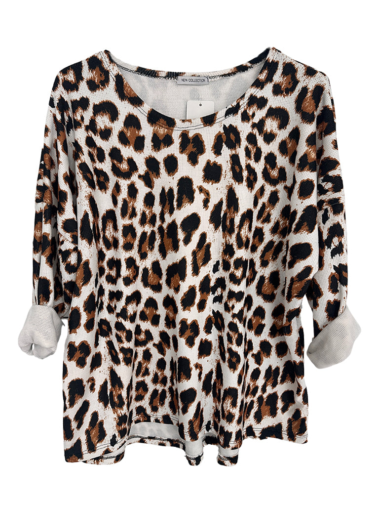 Women's wholesale Shelly animal print top