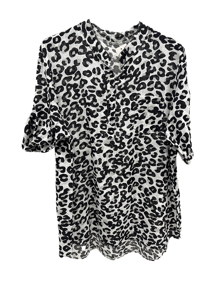 Animal Print Tunic Top