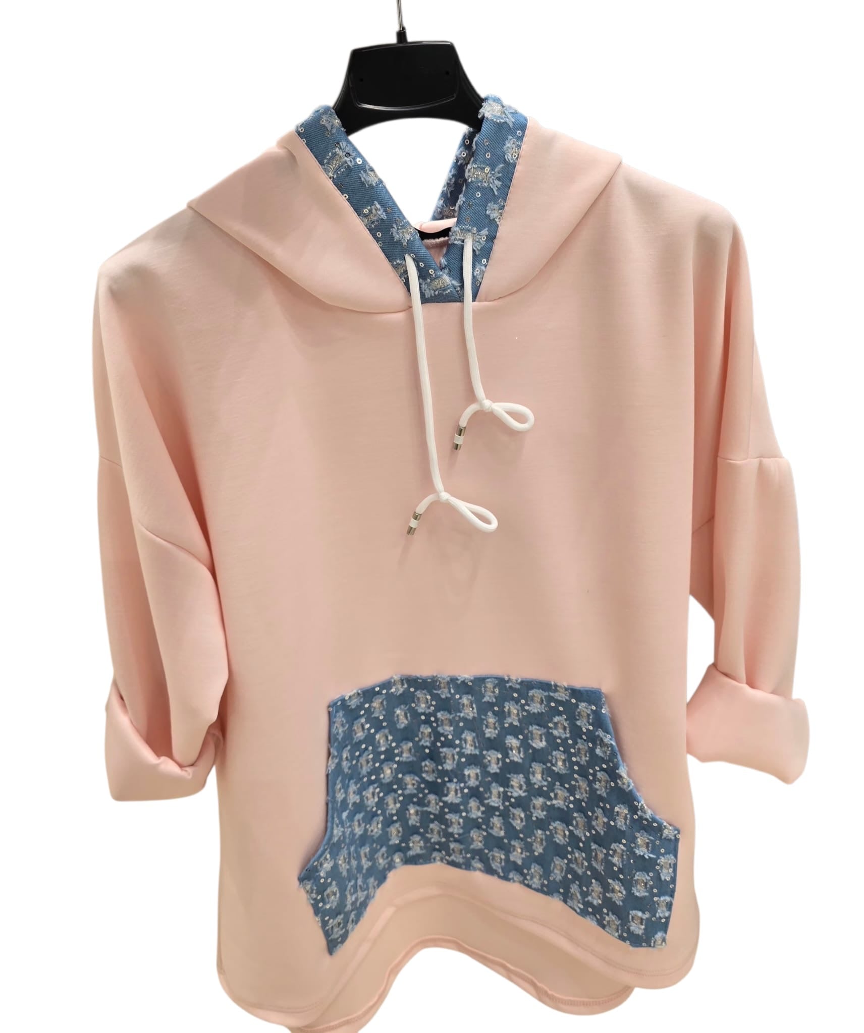 Elena Contrast Pocket Hoodie