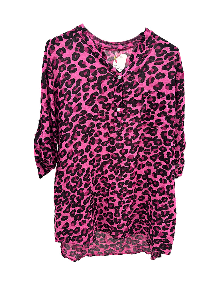 Animal Print Tunic Top