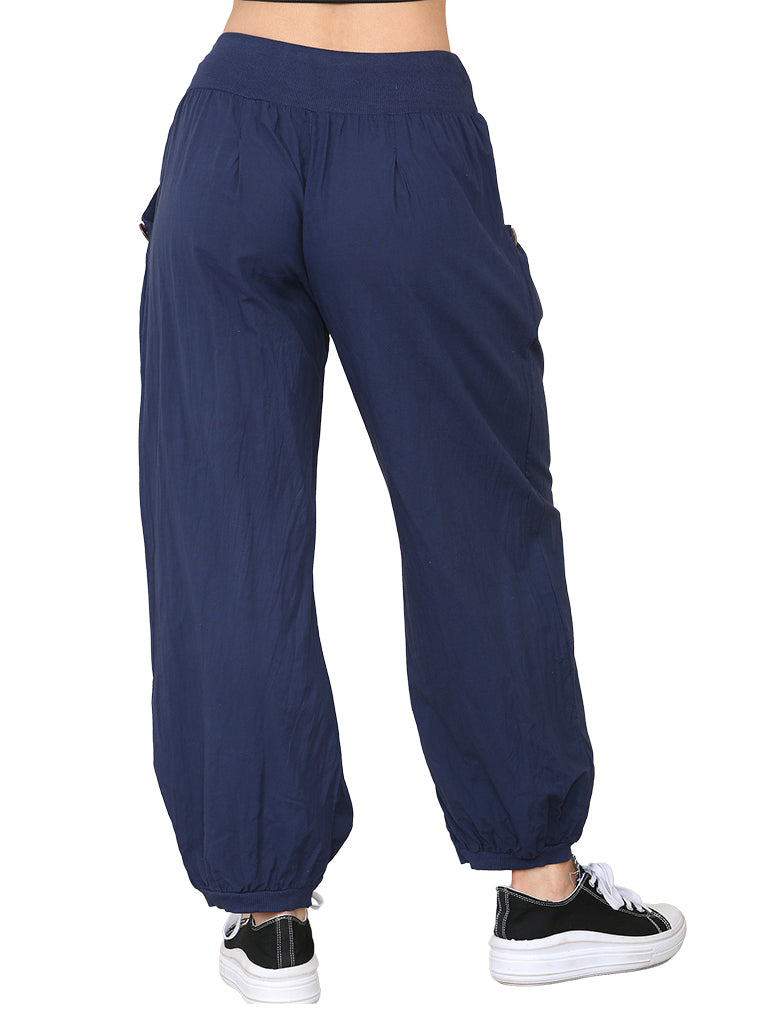 Linen Cuffed Jogger Trousers