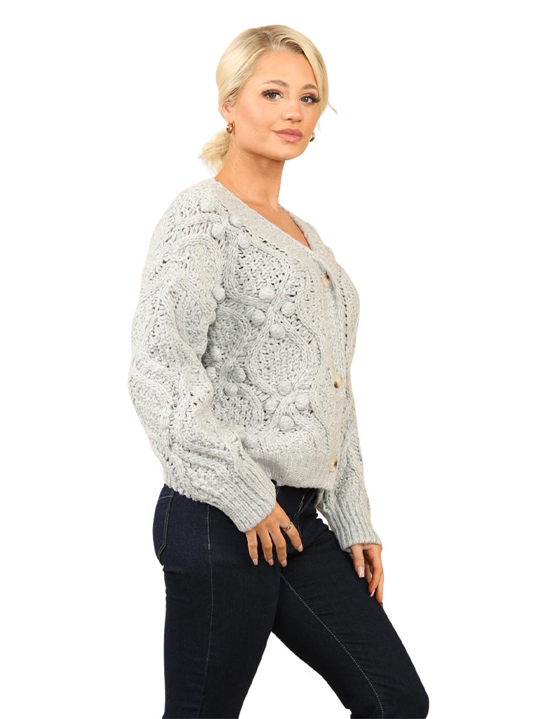 Chunky Wool Knit Oversized Cardigan