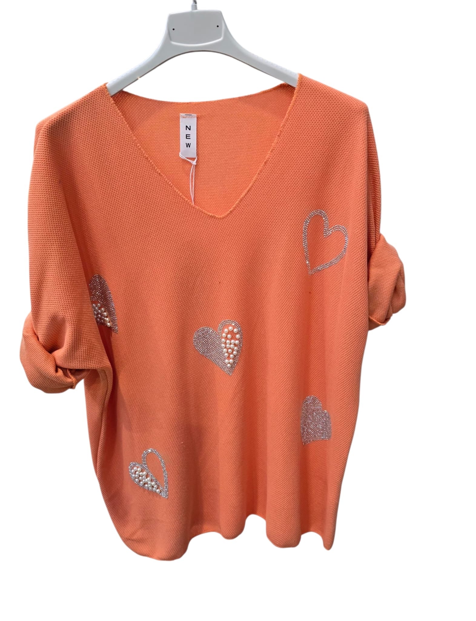 Jesika Heart Knit Top