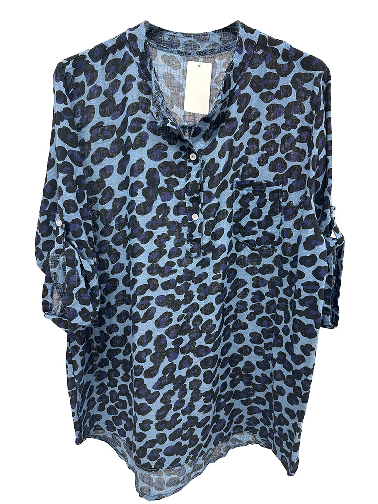 Animal Print Tunic Top