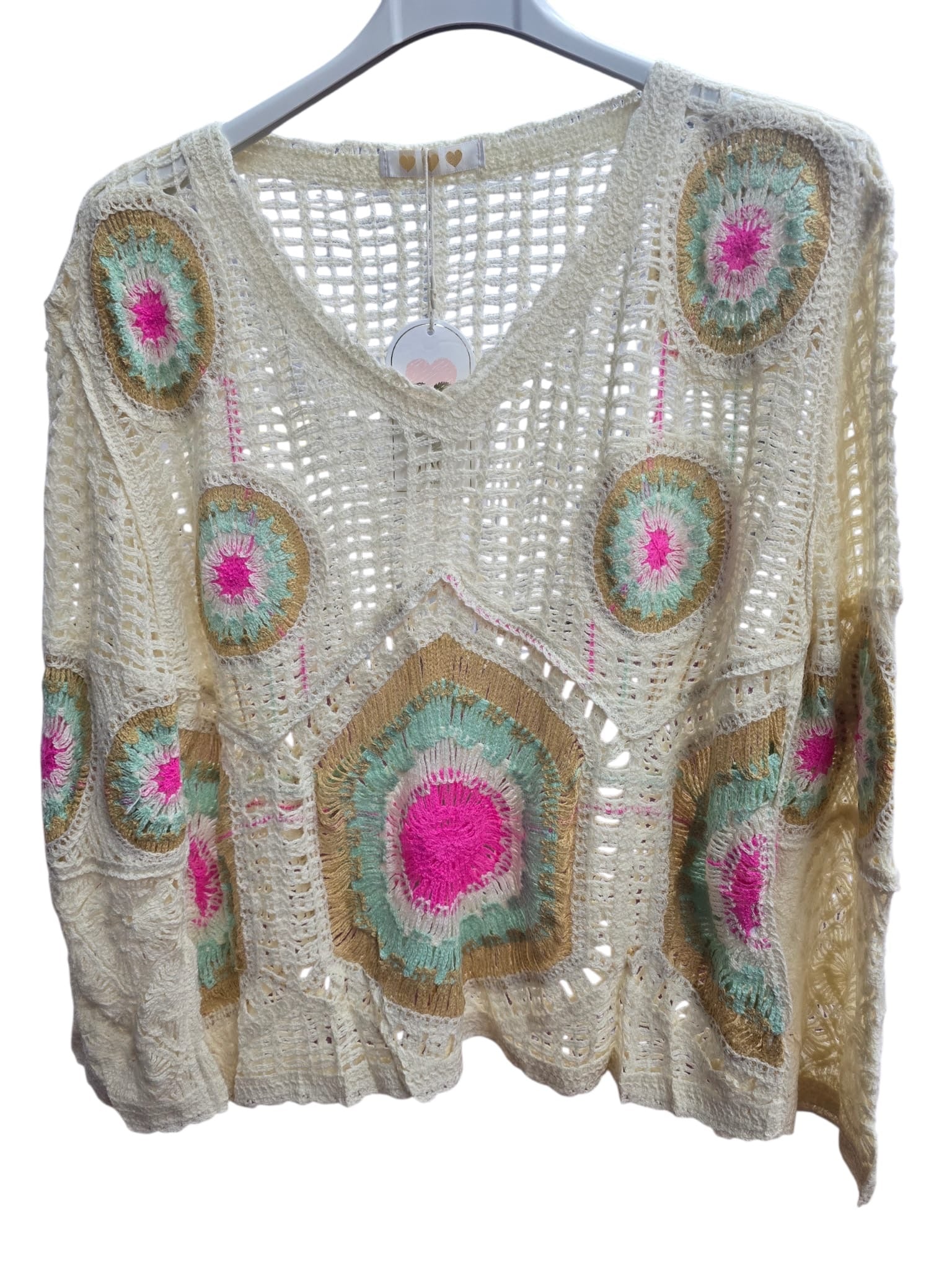 Rosalie Crochet Knit Top