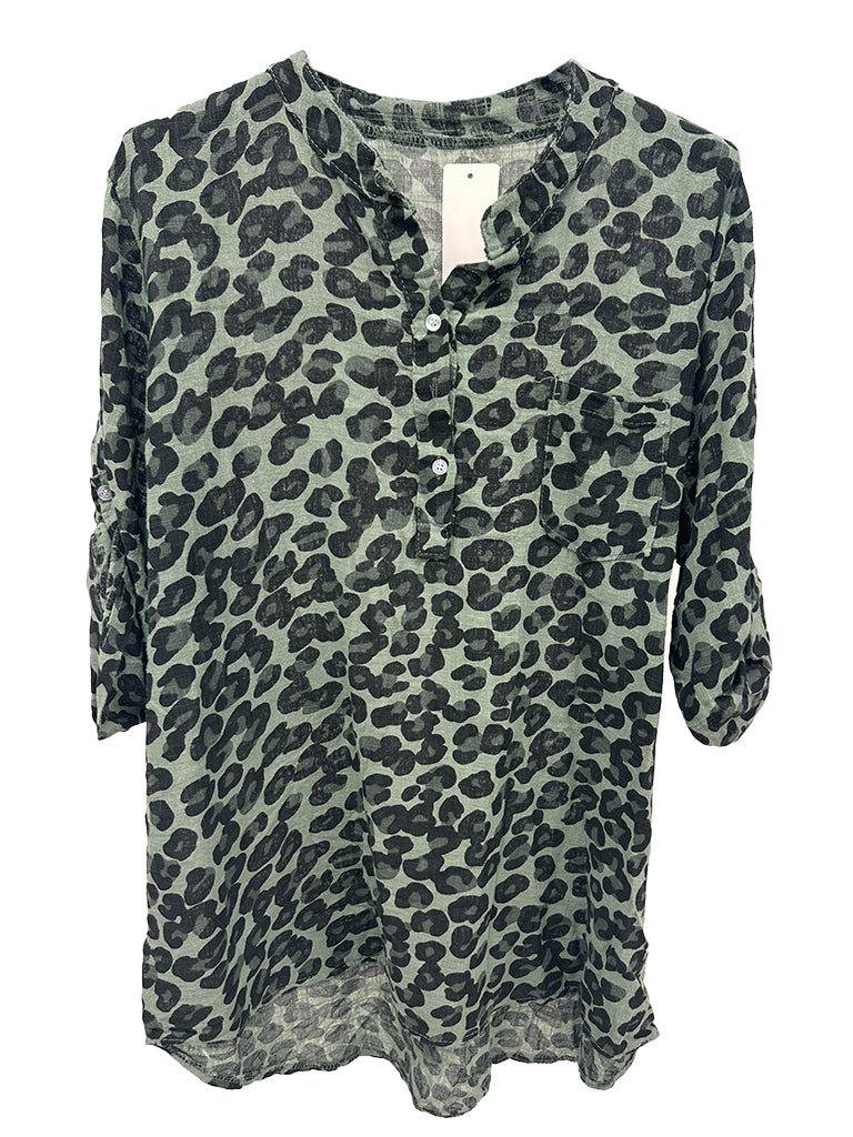 Animal Print Tunic Top