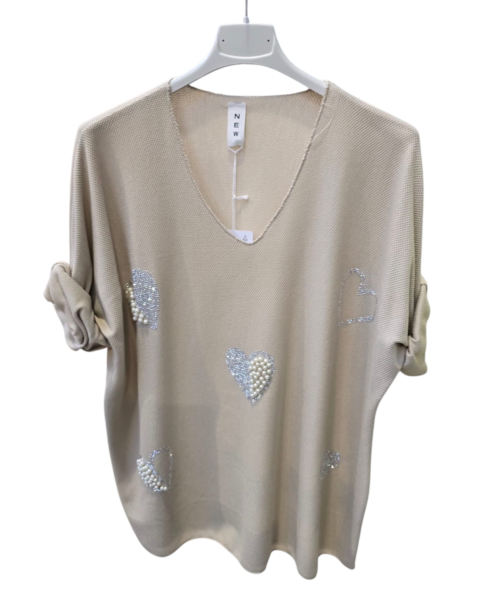 Jesika Heart Knit Top