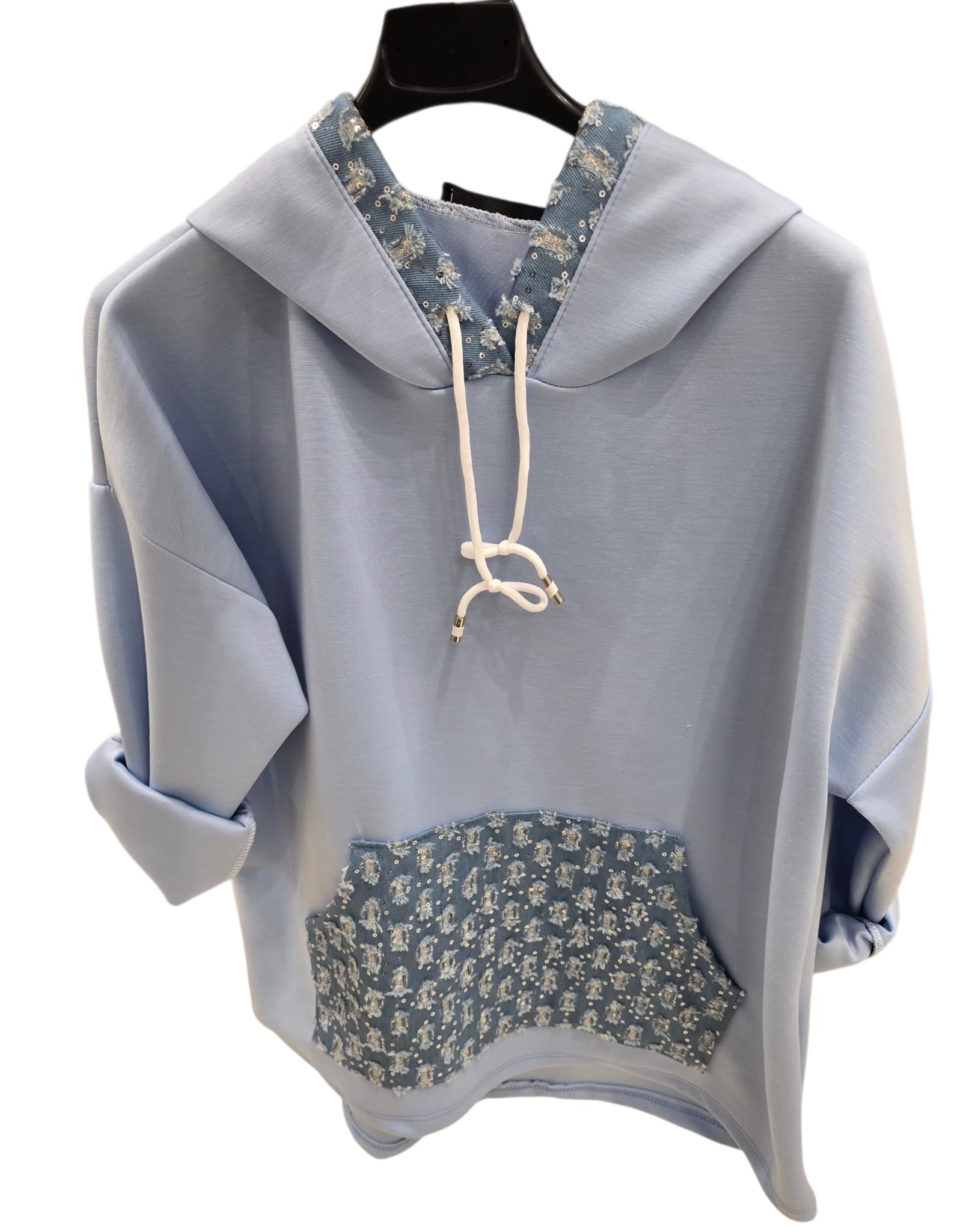 Elena Contrast Pocket Hoodie