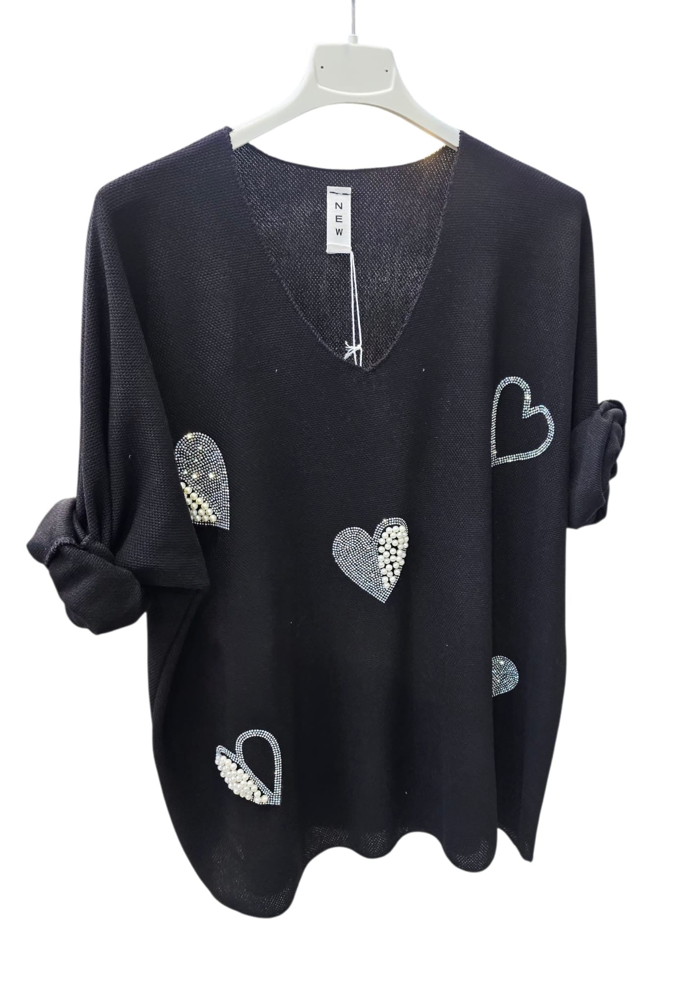 Jesika Heart Knit Top
