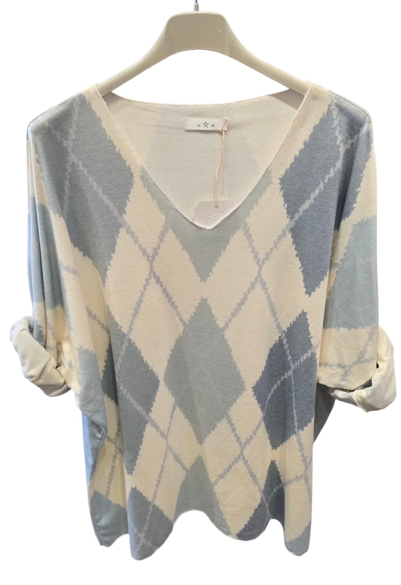 Amelia Argyle Knit Top