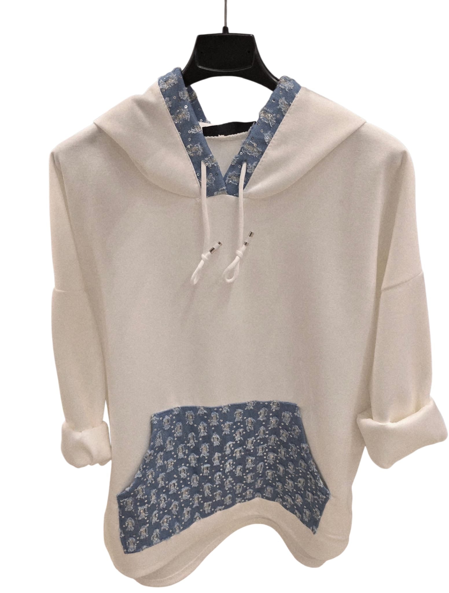 Elena Contrast Pocket Hoodie